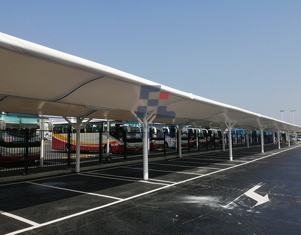 廣汽豐田商務車停車場雨棚膜結構